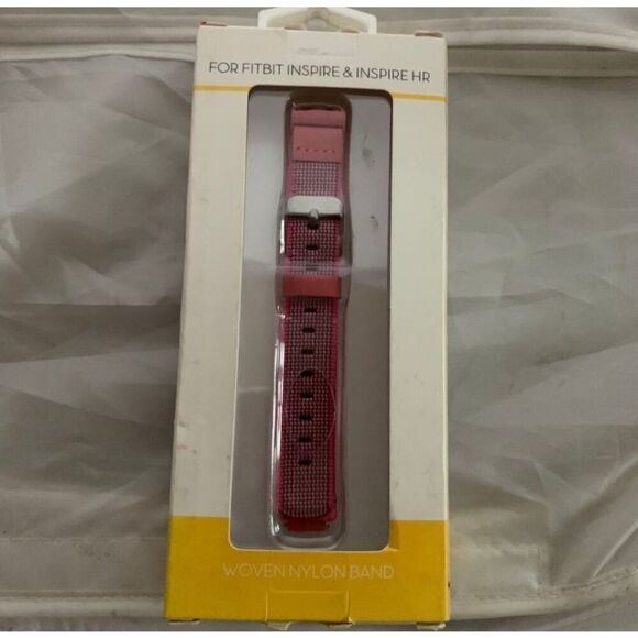 Fitbit Inspire & Inspire HR Pink Woven Nylon Band *New* - Picture 1 of 4